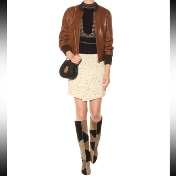 Isabel Marant Patchwork Suede Boots Army Green - Picture 9 of 10